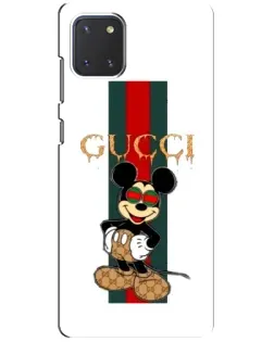 Чехол для Samsung Galaxy Note 10 Lite с картинкой «Микки Маус Gucci — полосы»
