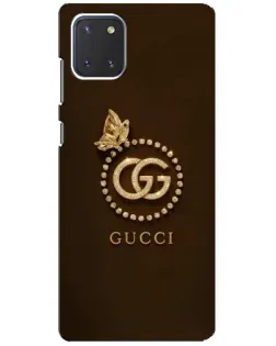 Чехол для Samsung Galaxy Note 10 Lite с картинкой «Gucci — золотая бабочка»