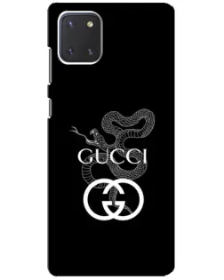 Чехол для Samsung Galaxy Note 10 Lite с картинкой «Gucci — серебряная змея»