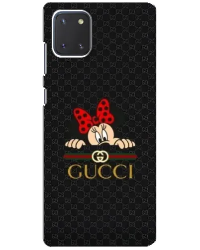 Чехол для Samsung Galaxy Note 10 Lite с картинкой «Минни Маус Gucci — черный»