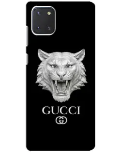 Чехол для Samsung Galaxy Note 10 Lite с картинкой «Gucci — серебряный лев»