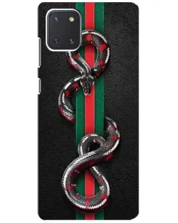 Чехол для Samsung Galaxy Note 10 Lite с картинкой «Gucci — змея на полосе»