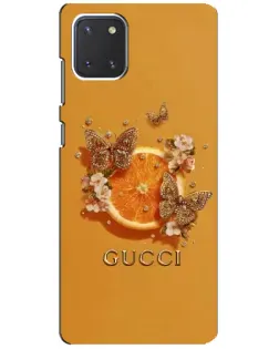 Чехол для Samsung Galaxy Note 10 Lite с картинкой «Gucci — золотые бабочки»