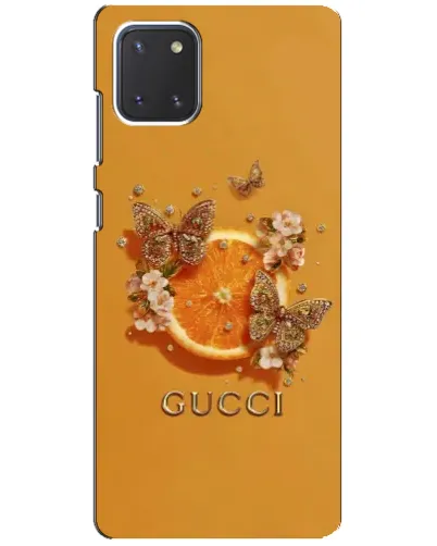 Чехол для Samsung Galaxy Note 10 Lite с картинкой «Gucci — золотые бабочки» Чехол для Samsung Galaxy Note 10 Lite с картинкой «Gucci — золотые бабочки»