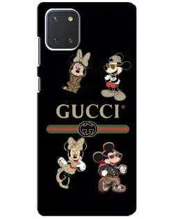Чехол для Samsung Galaxy Note 10 Lite с картинкой «Gucci — герои Disney и монограмма»