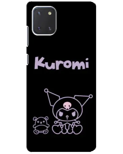 Чехол для Samsung Galaxy Note 10 Lite с картинкой «Kuromi — черный минимализм»