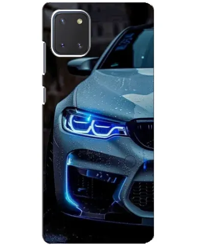 Чохол для Samsung Galaxy Note 10 Lite з картинкою «Погляд BMW з синіми фарами»