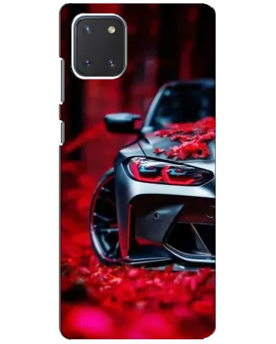 Чохол для Samsung Galaxy Note 10 Lite з картинкою «Спортивна BMW та квіти»