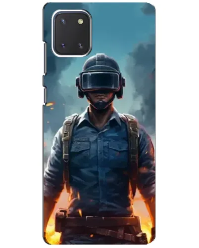 Чехол для Samsung Galaxy Note 10 Lite с картинкой «PUBG — реалистичный герой»