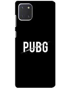Чехол для Samsung Galaxy Note 10 Lite с картинкой «PUBG — белый логотип»