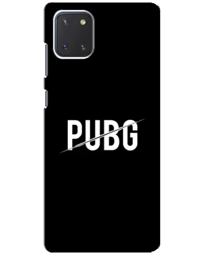 Чехол для Samsung Galaxy Note 10 Lite с картинкой «PUBG — белый логотип»