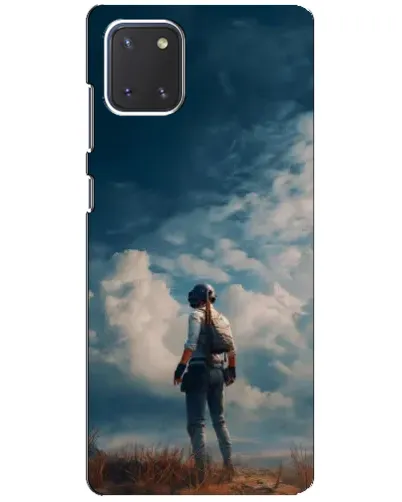 Чехол для Samsung Galaxy Note 10 Lite с картинкой «Герой PUBG на скале»