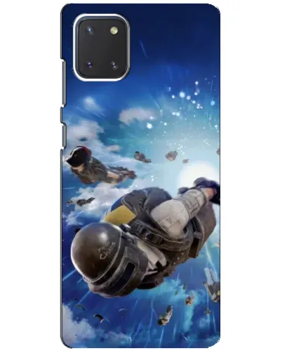 Чехол для Samsung Galaxy Note 10 Lite с картинкой «Десант PUBG — прыжок»