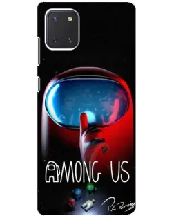 Чехол для Samsung Galaxy Note 10 Lite с картинкой «Красный импостер — макро» Чехол для Samsung Galaxy Note 10 Lite с картинкой «Красный импостер — макро»