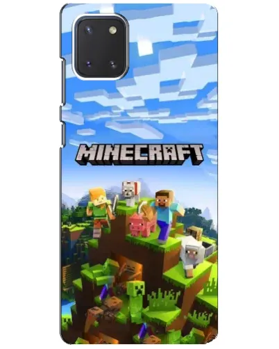 Чехол для Samsung Galaxy Note 10 Lite с картинкой «Minecraft классический мир»