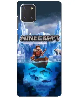Чехол для Samsung Galaxy Note 10 Lite с картинкой «Minecraft ледяной мир»