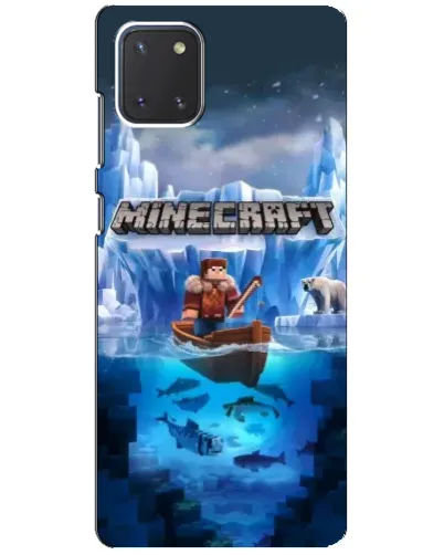 Чехол для Samsung Galaxy Note 10 Lite с картинкой «Minecraft ледяной мир»