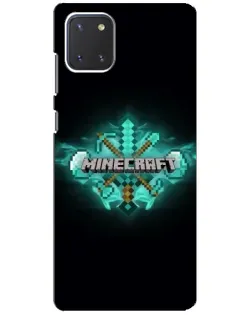Чехол для Samsung Galaxy Note 10 Lite с картинкой «Minecraft Diamond лого»