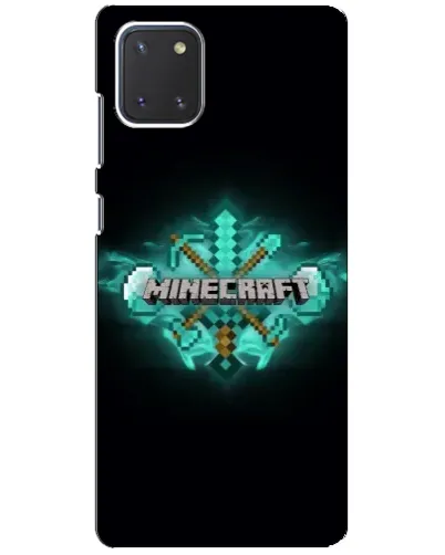 Чехол для Samsung Galaxy Note 10 Lite с картинкой «Minecraft Diamond лого»