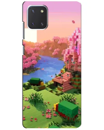 Чехол для Samsung Galaxy Note 10 Lite с картинкой «Розовое дерево Minecraft»
