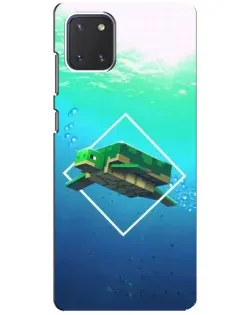 Чохол для Samsung Galaxy Note 10 Lite з картинкою «Черепаха Minecraft»
