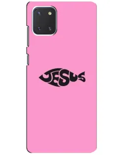 Чехол для Samsung Galaxy Note 10 Lite с картинкой «Розовый символ  Jesus»