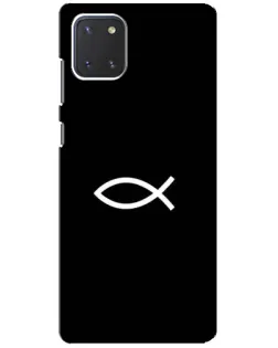 Чехол для Samsung Galaxy Note 10 Lite с картинкой «Символ рыбы Jesus»