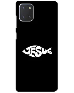 Чехол для Samsung Galaxy Note 10 Lite с картинкой «Рыба Jesus»