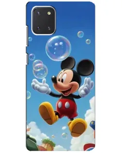 Чехол для Samsung Galaxy Note 10 Lite с картинкой «Mickey и мыльные пузыри»