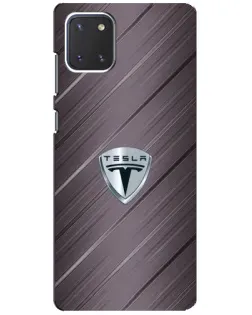 Чохол для Samsung Galaxy Note 10 Lite з картинкою «Металева текстура Tesla»