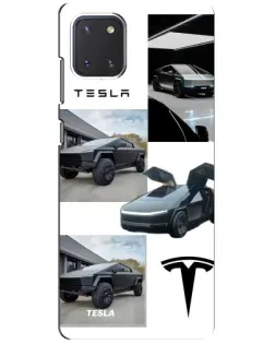Чохол для Samsung Galaxy Note 10 Lite з картинкою «Колаж Cybertruck Tesla»