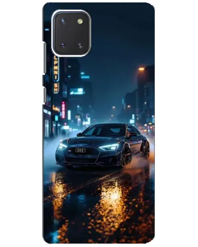 Чохол для Samsung Galaxy Note 10 Lite з картинкою «Нічне місто та Audi»
