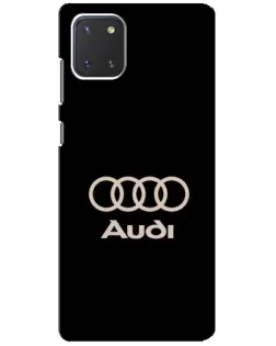 Чохол для Samsung Galaxy Note 10 Lite з картинкою «Audi — золотий логотип»