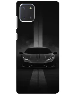 Чехол для Samsung Galaxy Note 10 Lite с картинкой «Lamborghini симметрия дорог»