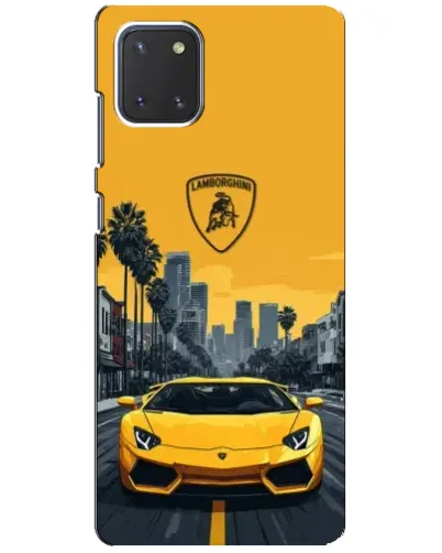 Чехол для Samsung Galaxy Note 10 Lite с картинкой «Желтый Lamborghini город» Чехол для Samsung Galaxy Note 10 Lite с картинкой «Желтый Lamborghini город»