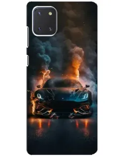 Чехол для Samsung Galaxy Note 10 Lite с картинкой «Lamborghini дымная эстетика»