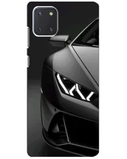 Чехол для Samsung Galaxy Note 10 Lite с картинкой «Lamborghini фары детализация»