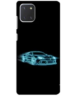 Чехол для Samsung Galaxy Note 10 Lite с картинкой «Неоновый контур Lamborghini»