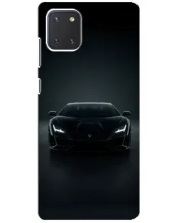 Чехол для Samsung Galaxy Note 10 Lite с картинкой «Черный Lamborghini Aventador»