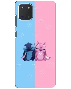 Чехол для Samsung Galaxy Note 10 Lite с картинкой «Stitch и Angel Love»