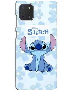 Чехол для Samsung Galaxy Note 10 Lite с картинкой «Stitch среди цветов»