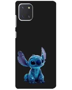 Чехол для Samsung Galaxy Note 10 Lite с картинкой «Стич на черном»
