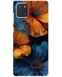Чехол для Samsung Galaxy Note 10 Lite с картинкой «Яркая сине-оранжевая флора» Чехол для Samsung Galaxy Note 10 Lite с картинкой «Яркая сине-оранжевая флора»