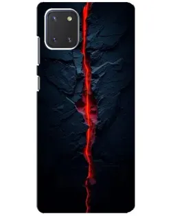 Чехол для Samsung Galaxy Note 10 Lite с картинкой «Kрасная лавовая трещина»
