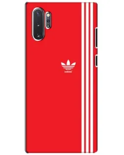 Чехол для Samsung Galaxy Note 10 Plus с картинкой «Красный минимализм Adidas»