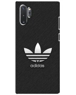 Чехол для Samsung Galaxy Note 10 Plus с картинкой «Adidas Карбоновая текстура»