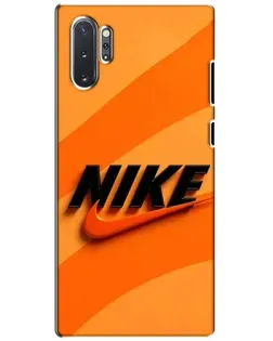 Чехол для Samsung Galaxy Note 10 Plus с картинкой «Оранжевый драйв Nike» Чехол для Samsung Galaxy Note 10 Plus с картинкой «Оранжевый драйв Nike»