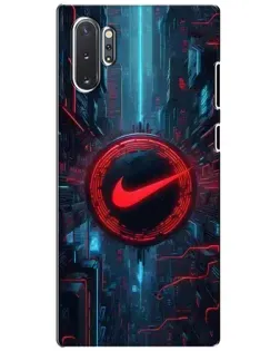 Чехол для Samsung Galaxy Note 10 Plus с картинкой «Техногенный стиль Nike»