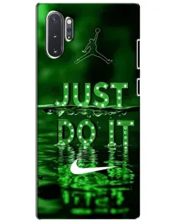 Чехол для Samsung Galaxy Note 10 Plus с картинкой «Зеленый неоновый Nike»