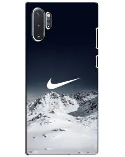Чехол для Samsung Galaxy Note 10 Plus с картинкой «Nike — зимние горы»